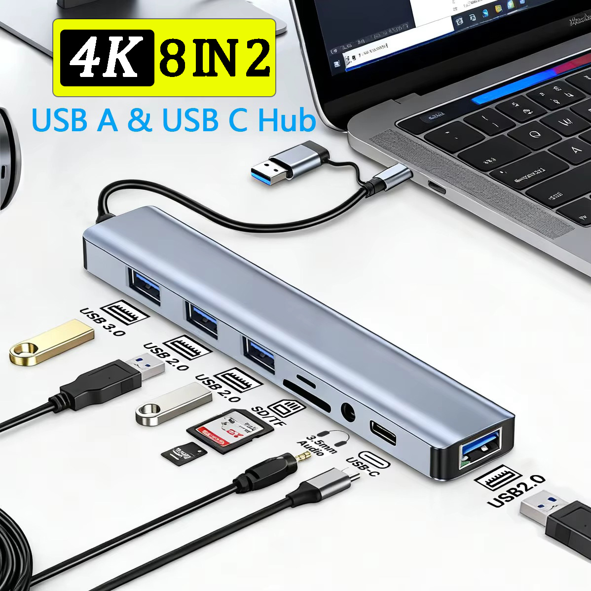 Smart Home Hub 2 - محول USB C متعدد المنافذ 8