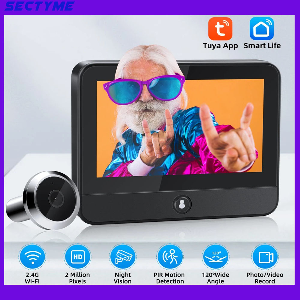 Smart Home Video - جرس باب ذكي بشاشة 4.3 بوصة