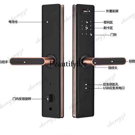 قفل ببصمة الإصبع بتصميم جرافيت - مراجعة Smart Home Door Lock وسعره