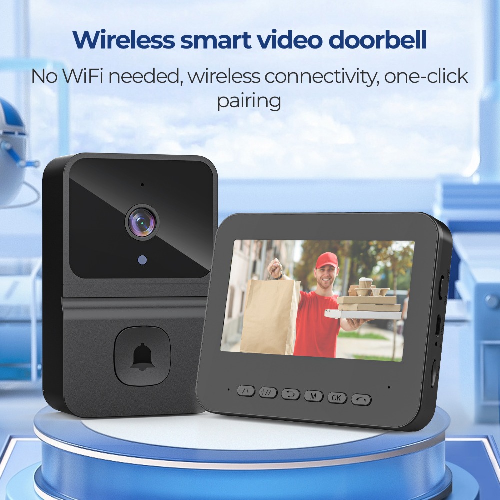 جرس باب ذكي لاسلكي مع شاشة عرض - مراجعة Smart Home Video وسعره